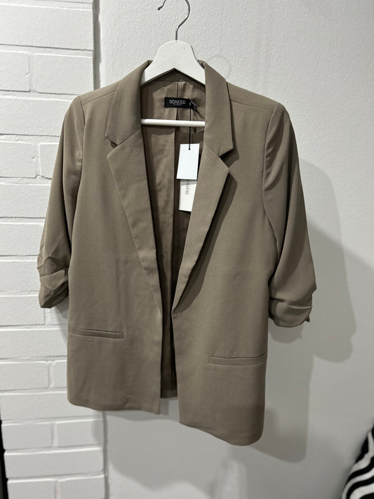 Soaked Shirley Blazer Taupe