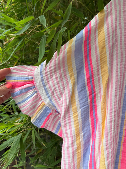 Sommerliche Musselinbluse “Candy Stripes”