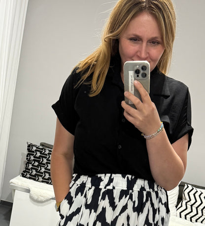 Kurzarm Bluse One Size