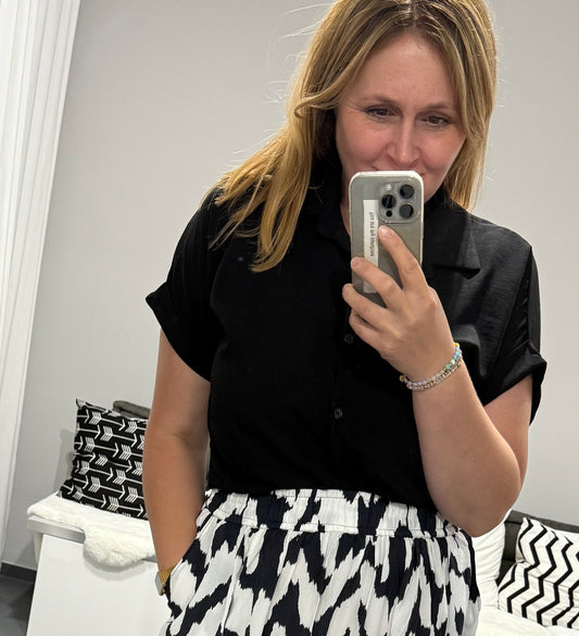 Kurzarm Bluse One Size