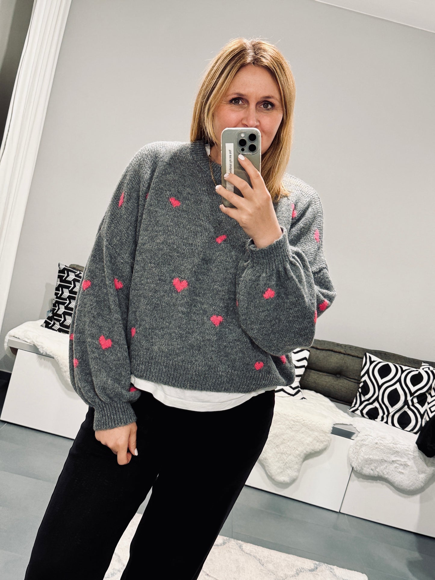 Strickpulli Heartbeat