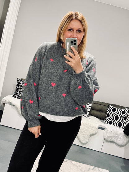 Strickpulli Heartbeat