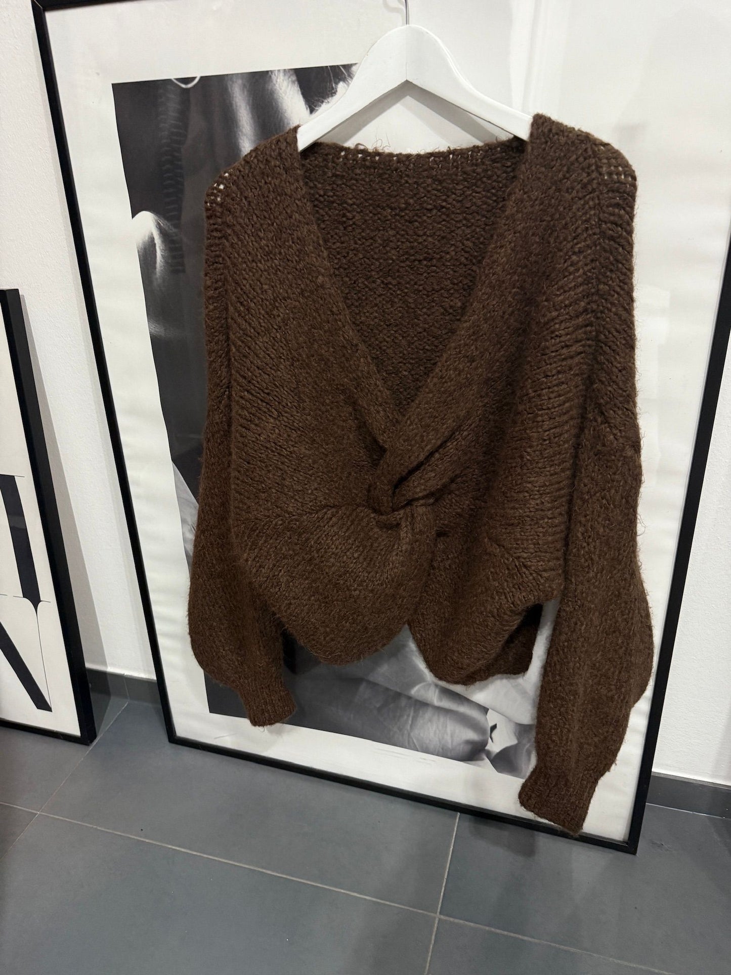 Strickpullover in Wickeloptik