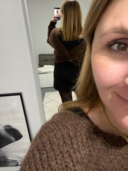 Strickpullover in Wickeloptik