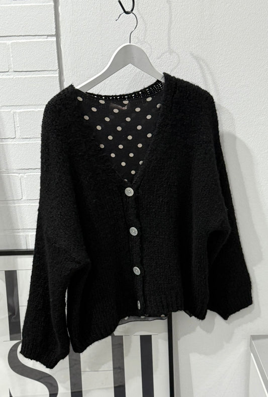 Strickcardigan mit V-Ausschnitt